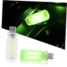 2PCS USB Car Lights, Touch Adjustment Lights, Plug in USB Frosted Glass Green
