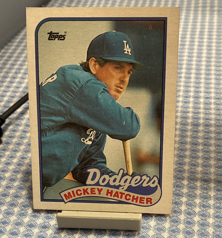 Topps 1989 Mickey Hatcher Los Angeles Dodgers #483 MLB Baseball Card Base Set