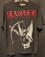 Blasphemy Fallen Angel of Doom Men's XL T-Shirt War Black Metal *READ CAREFULLY*