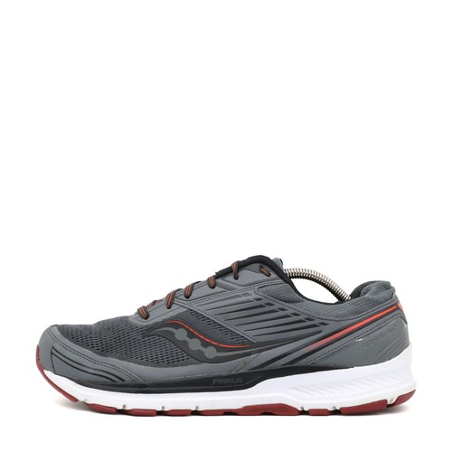 Saucony Herren Echelon 8 Sneaker Grau Rot Sohle Laufschuhe EU 44.5