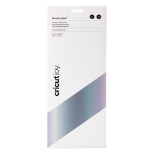 Cricut Joy Smart Label beschreibbares Vinyl Permanent Silber 4 Bögen 14cm x 33cm
