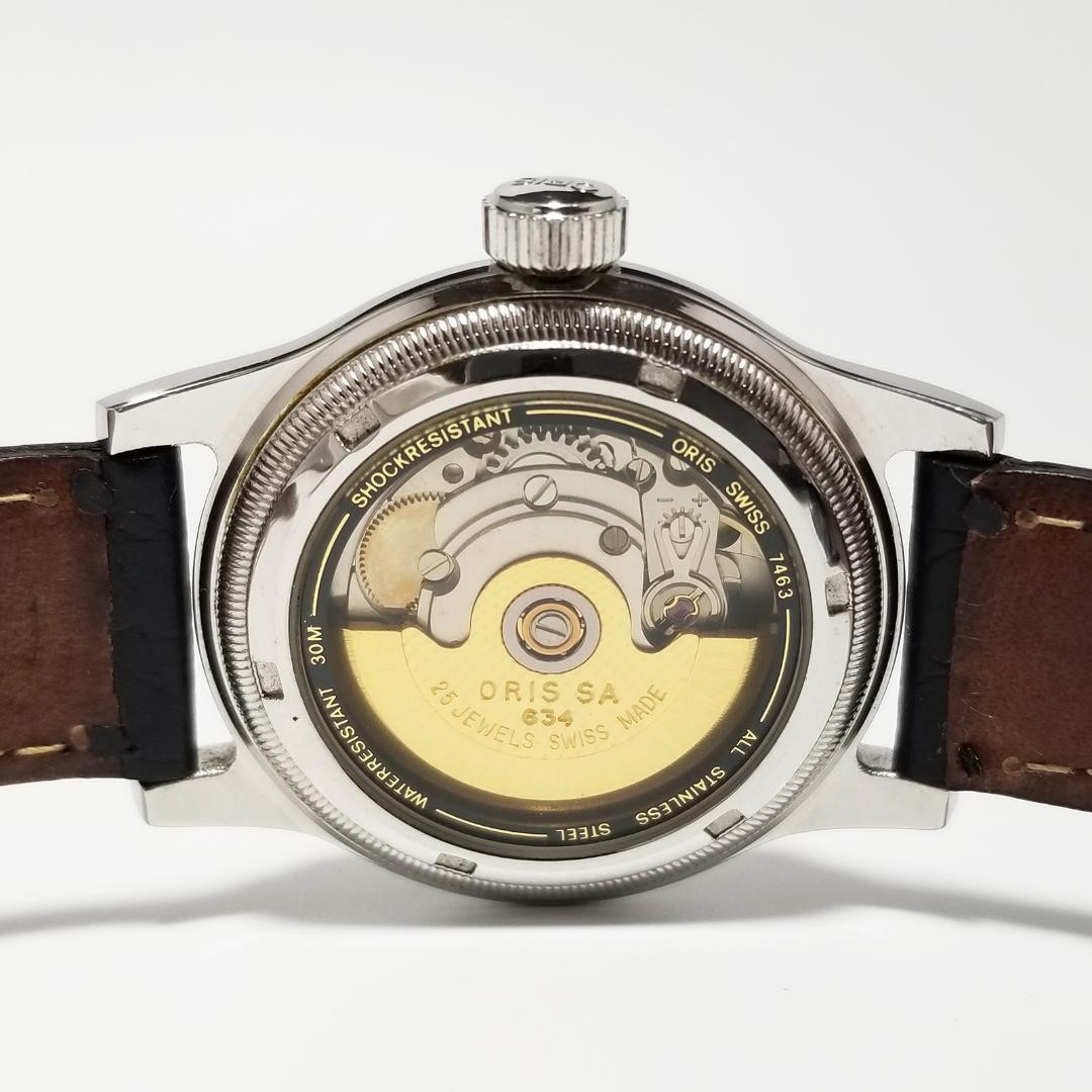 Oris Automatic Pointer Date 7463 Black Dial Vinta… - image 13