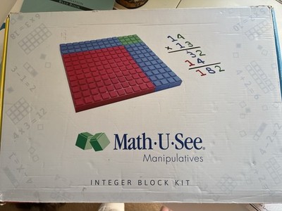Math U See Manipulatives Integer Block Kit Basic Alpha Single Digit Add/Sub DVD