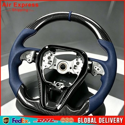 for 2018-2024 Toyota Corolla Customized Carbon Fiber Dark blue Steering Wheel