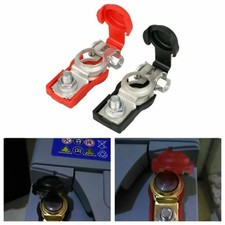 2 Car Battery Terminal Connector Top Post Positive Negative Heavy Duty Universal