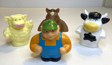 TOMY John Deere Animal Sounds Hayride Replacement Figures - Farmer  3 Animals