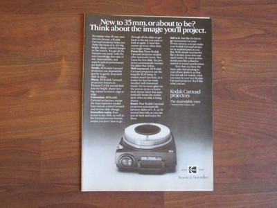 Original 1980 Vintage US Magazin Werbung - Kodak Carousel 760H Projektor