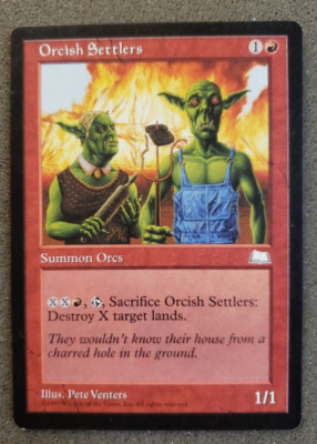 Orcish Settlers Weatherlight NM UNPLAYED Red MAGIC THE GATHERING CARD (DS3D1PV)