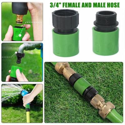 Female and Male Hose Pipe Fitting Quick Water Connector 3/4'' Garden'' D0N3  X3P7