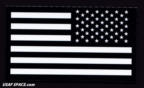 AUTHENTIC US MILITARY IR INFRARED Reverse BLACK-WHITE US FLAG HOOK & LOOP PATCH - Picture 4 of 9