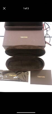 Tom Ford Brillen-/Sonnenbrillenetui in braun, Stoff, Echtheitskarte & Box. NEU
