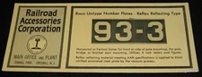 RAILROAD ACCESSORIES CORPORATION 1960 UNITYPE NUMBER PLATES ADVERT BLOTTER RACO