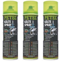 3 X Petec KäLtespray Freeze 400Ml 71950 Vereisungsspray Eisspray -45°C Fettfrei