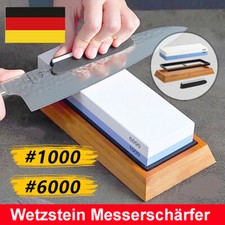 1000 / 6000 Schleifstein Set Wetzstein Abziehstein Messerschärfer Doppelseitig~