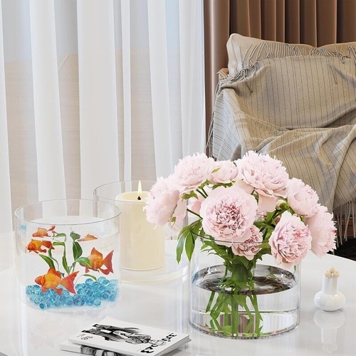 Glas Zylinder Vasen 8er Set Windlicht Kerzenhalter Blume Mittelstücke Deko - Bild 3 von 8