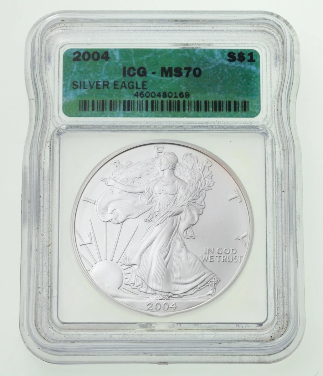 American Eagle MS 70 Graded 2004 Silver Bullion Coins for sale | eBay American Eagle MS 70 Graded 2004 Silver Bullion Coins for sale | eBay