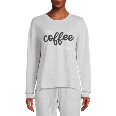 ITS COFFEE O'CLOCK Secret Treasures Women's Super Soft Gray Hacci