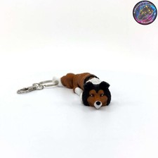 Rough Collie Flexi Fidget Cute Dog Keychain Zipper Pull Articulating 3D