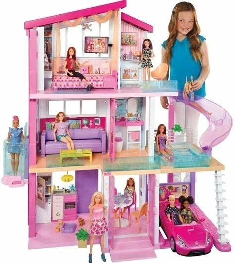  Barbie Dreamhouse Dollhouse with Pool, Slide and