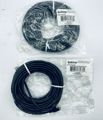 LOT OF 2 Quiktron 576-135-035 PATCH CORD CAT6 BLACK 35'' SNAGLESS BOOT RJ45/RJ45