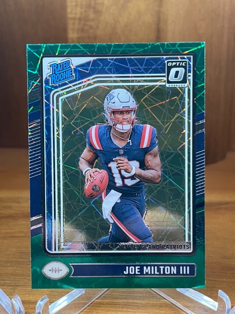 Joe Milton 2024 Panini Donruss Optic Rated Rookie Green Velocity Prizm (RC) #255