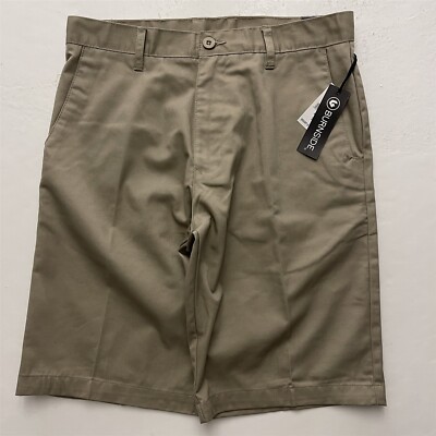 NWT Burnside 30 x 11'' Khaki Rugged Chino Shorts B9860 KA