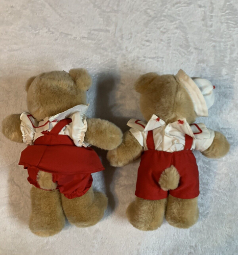 1984 Bearly People Bears Set Of 2 Boy and Girl Sailor Bears Plush Toys Vintage - Picture 9 of 18
