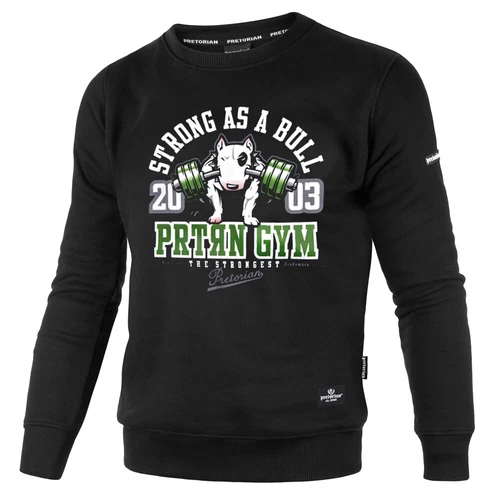 PRETORIAN Sweatshirt Mens Bluse Pit Bull Black Hooligans Strong as a Bull Gym