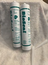 Lot Of 3 New Clear BioSeal Silicone Caulk - Kitchen  Bath Mold Free Glaze Seal