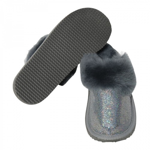 Damen Lammfell Hausschuhe Malibu Glitzer Pantoffeln Puschen Merino Schaffell - Bild 33 von 42