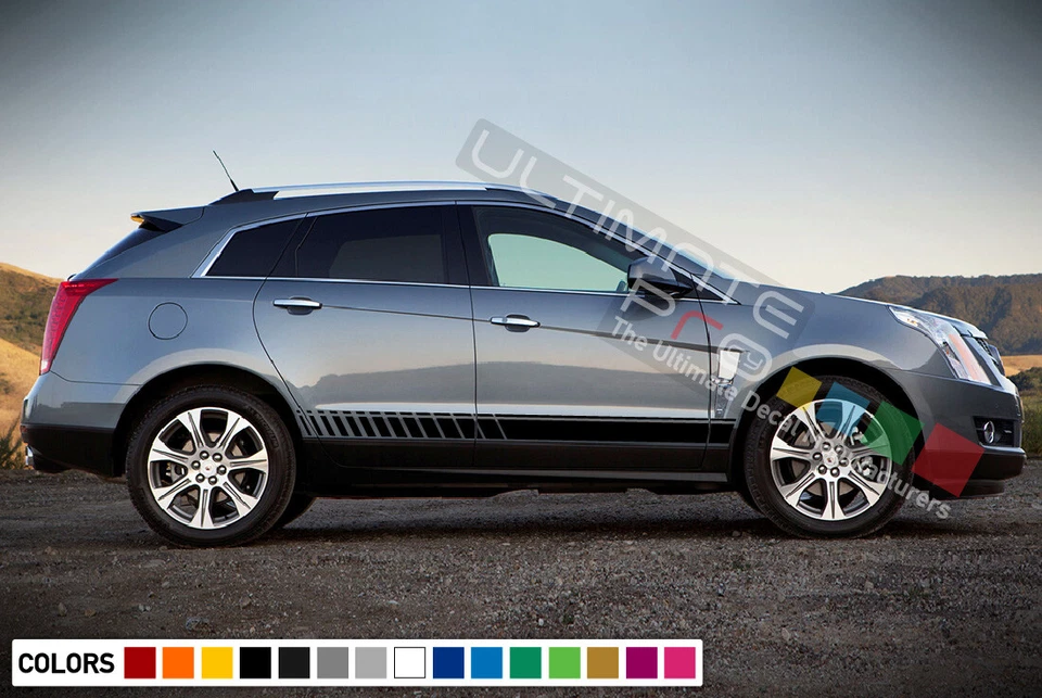 Calcomanía Adhesiva Rayas Kit Para Cadillac SRX Sport Kit Carbono Falda Cuerpo Puerta Lateral Foto 2 de 4