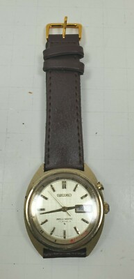 SEIKO Bell-Matic シルバー/ブラック レザーベルト ジャンク品 SEIKO Bell-Matic シルバー/ブラック レザーベルト ジャンク品