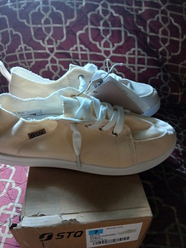 STQ Slip on Sneakers for Women Casual Canvas Shoes Machine Washable Size 7 - Picture 4 of 5