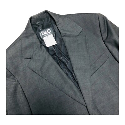 Dolce Gabbana D&G Charcoal Ittierre Spa 2 Btn Double Vent Sport