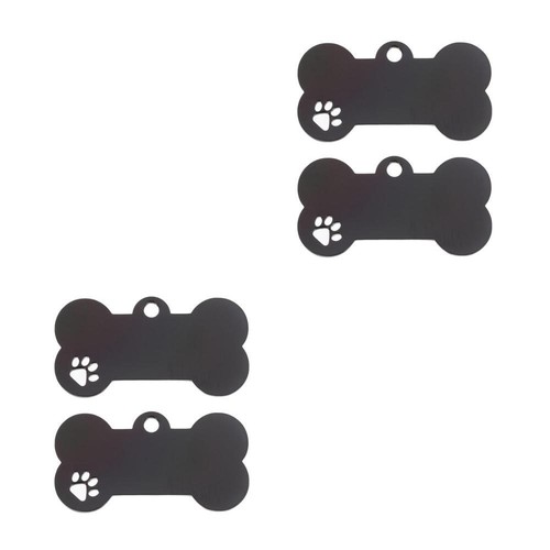 2 PCS Hundemarke-Schlüsselanhänger Welpen-Namensschild Hundemarken Aus Metall