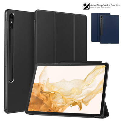 For Samsung Galaxy Tab S7 FE/S8+/S7 Plus Tablet Case Leather Stand