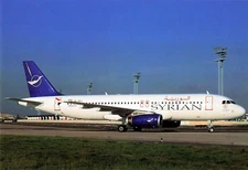Postcard Airline SYRIANAIR Airbus A320-232 YK-AKA CC7.