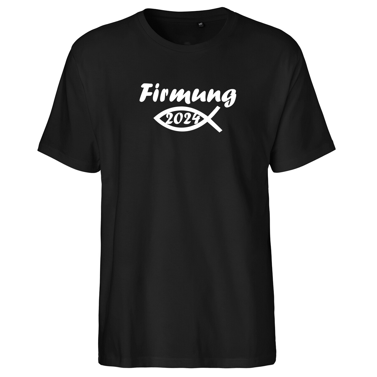 Herren T-Shirt Firmung 2024 Fisch Geschenk Idee Souvenir Geburtstag Weihnachten