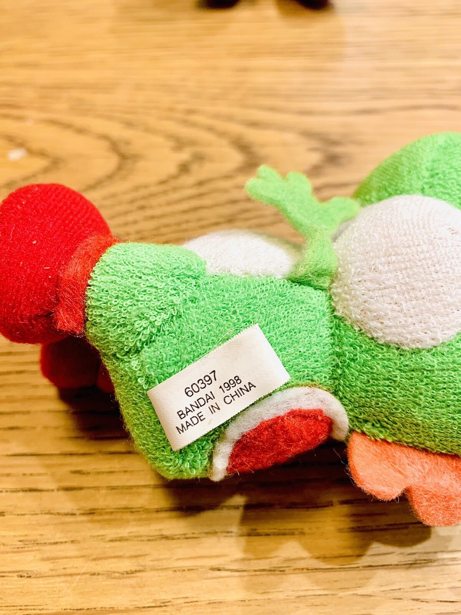 Super Mario Yoshi egg Plush Toy 1998 Green Blue Nintendo