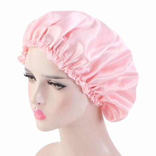 Satin Night Sleep Cap Hair Care Bonnet Head Cover Band Elastic Hat Adjust - Picture 21 of 44