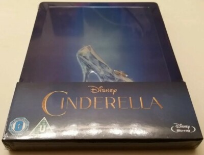Disney's Cinderella Embossed STEELBOOK 2015 Zavvi (Blu-ray, UK) Live Action