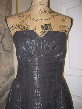 HAWKS Strapless Black Shimmery Party Prom Cocktail Dress ~ SZ 10