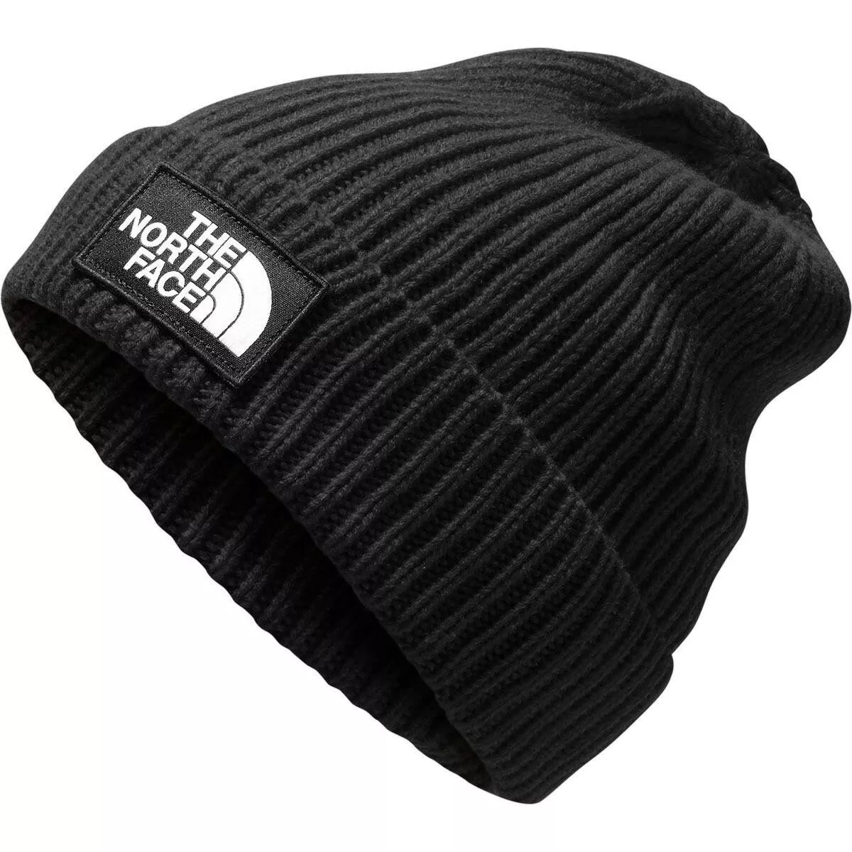 The North Face Logo Box Cuffed Beanie Hat in Black || Style supreme nike adidas