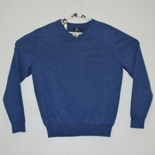 Vineyard Vines Performance Men  s Merino Wool Blend Blue Long Sleeve Sweater Sz M