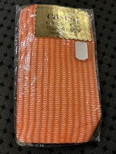 NEW NOS Vtg 60's Ladies MOD Bright Orange Seamless Thigh High Nylons Sz 9-11