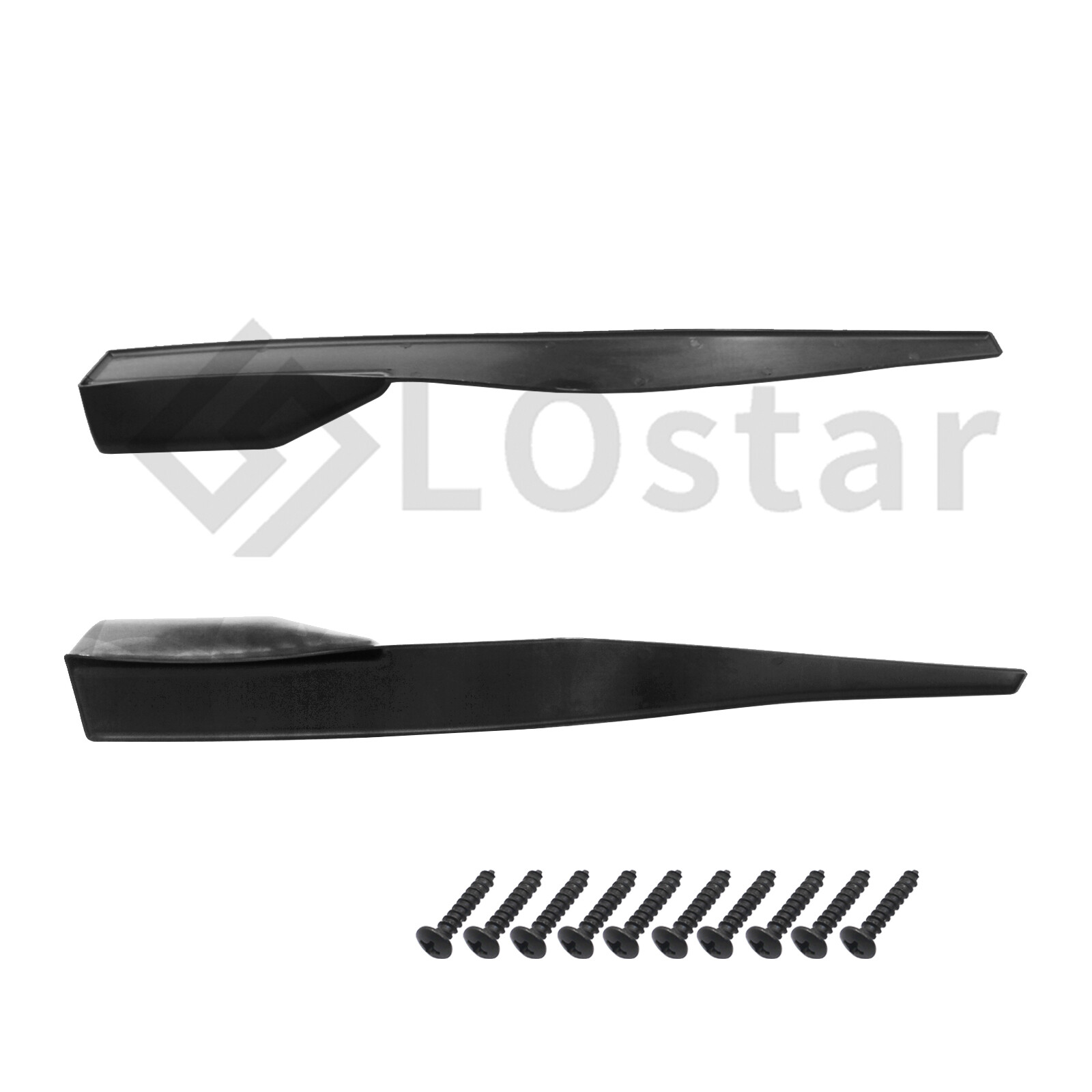 34" x 3.7" Universal Black Side Skirt Rocker Splitters Winglet Diffuser Wings