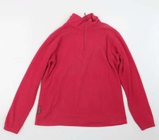 Outdoor Essentials Damen rosa Polyestermischung Sweatshirt Gr&ouml;&szlig;e 14 Rei&szlig;verschluss