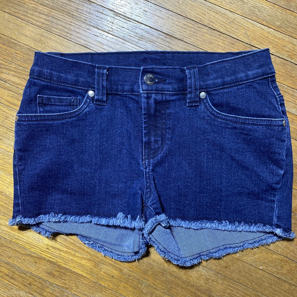 Pantalones Cortos Venus Denim Azul Talla 2 Tiro Bajo Dobladillo Crudo Elastizados Para Mujer Foto 3 de 4