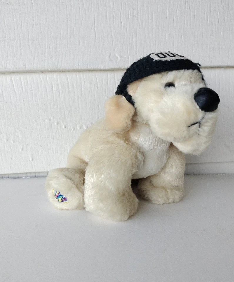 Ganz Webkinz Yellow Labrador Dog Plush Stuffed Animal w Buddy Hat 9" No Tag Code - Image 4 of 4
