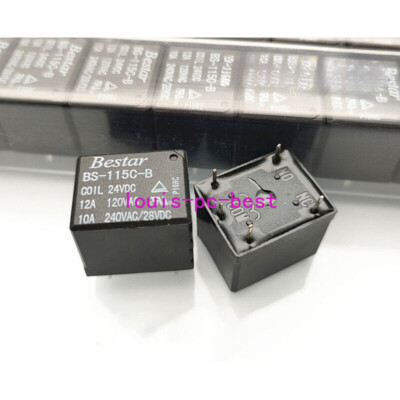 2Pcs BESTAR BS-115C-B 24VDC Power Relay 5Pins 12A 120VAC